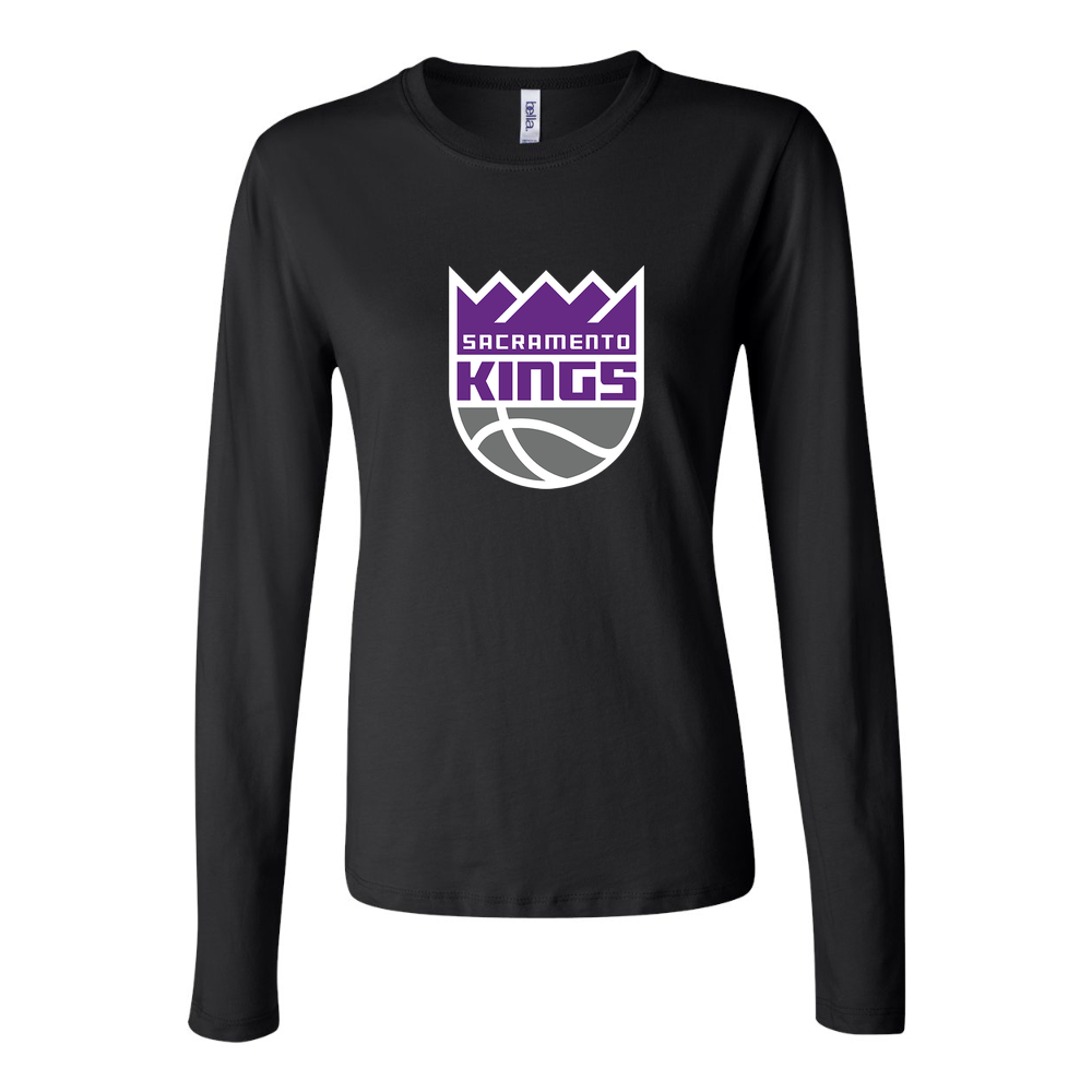 Women's Sacramento Kings Long Sleeve T-Shirt - Black