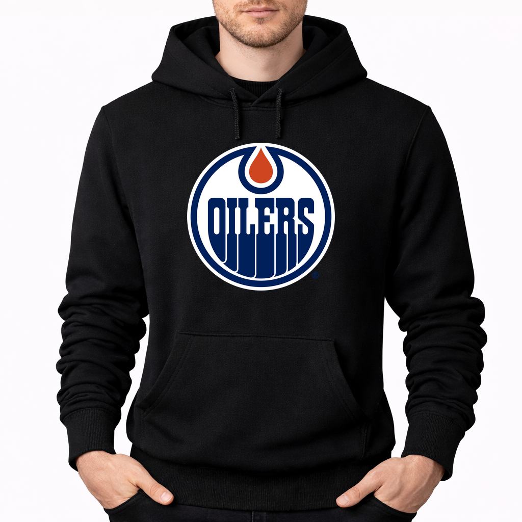 Men's Edmonton Oilers Pullover Hoodie - Black