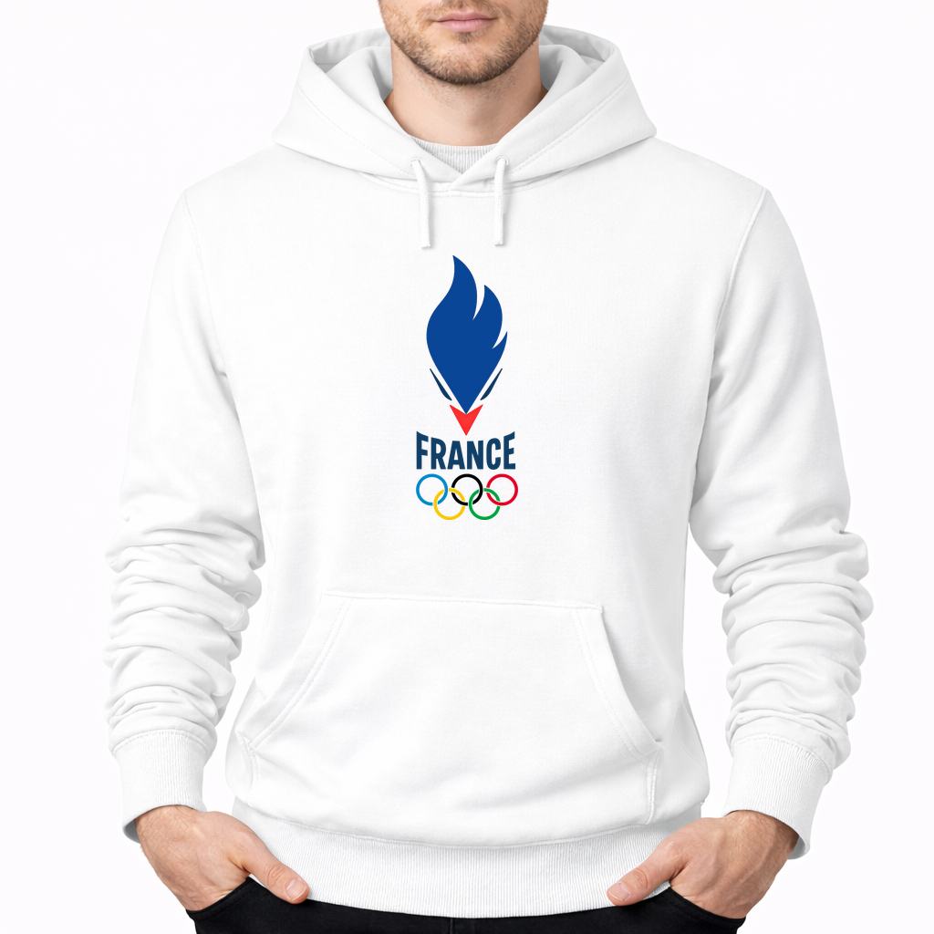 Men's France 2024 Pullover Hoodie - White