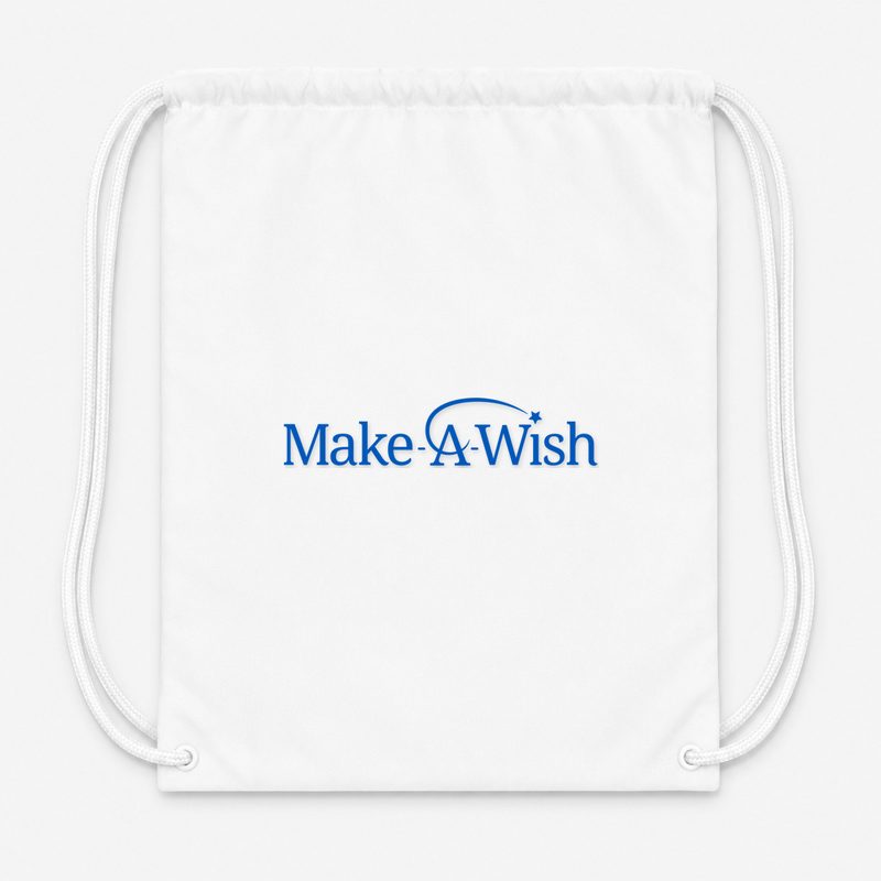 Make A Wish Drawstring Bag - White