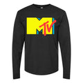 Men's mtv-logo Long sleeves Cotton Blend T-Shirt - Black