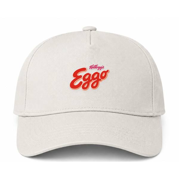 Eggo Logo Beige Dad Baseball Cap Hat