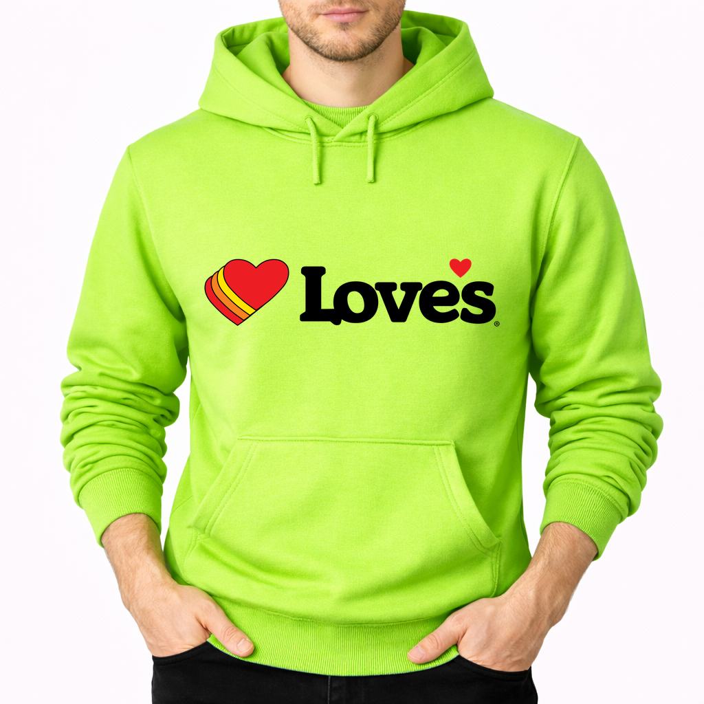 Men's Love's Travel Stops Pullover Hoodie - Lime green