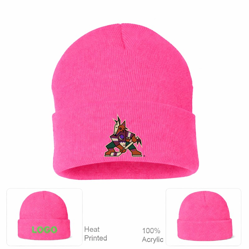 Arizona Coyotes Pink Beanie Hat