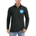 hp logo transparent free quarter-zip athletic shirt in Black