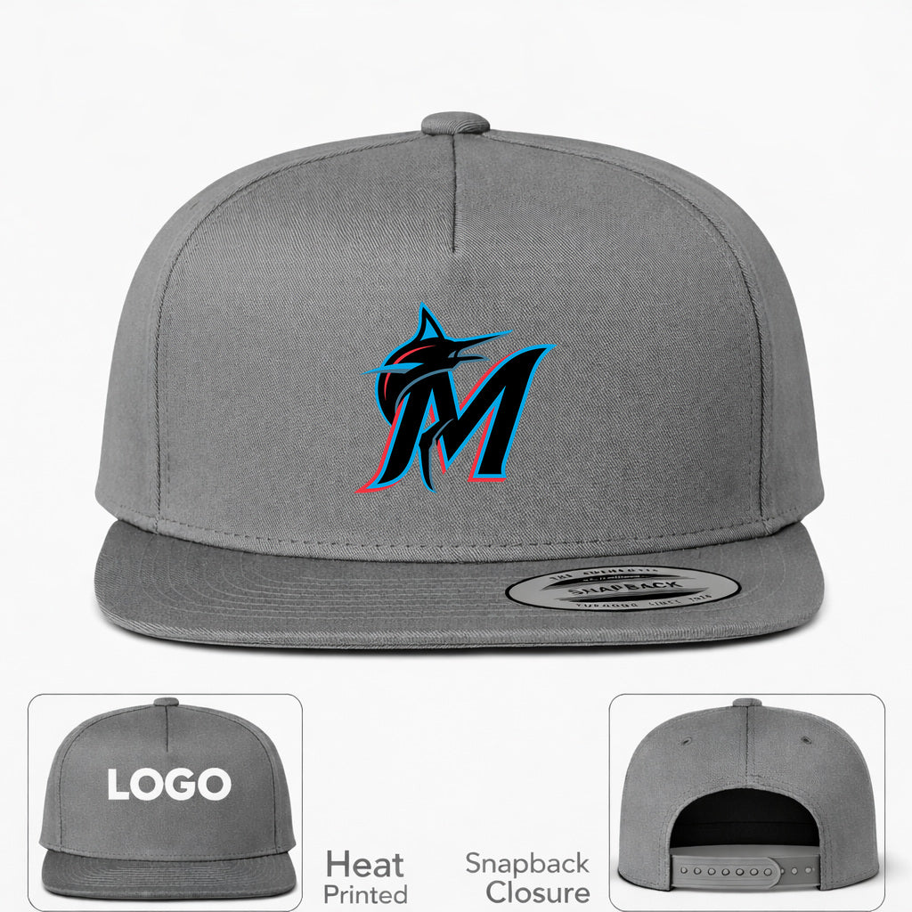 MLB Miami Marlins Snapback Hat - Gray