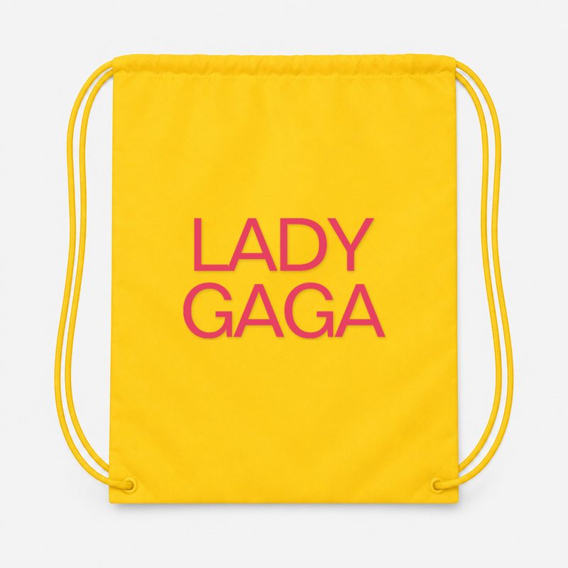 Lady Gaga Drawstring Bag - Yellow
