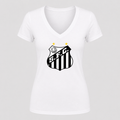 Women's Santos FC V Neck T-Shirt in white