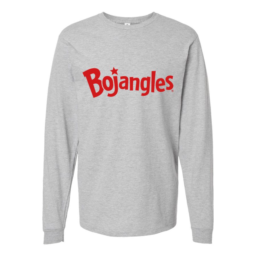 Men's bojangles masterbrandmark 1c pms-1 Long sleeves Cotton Blend T-Shirt - Gray