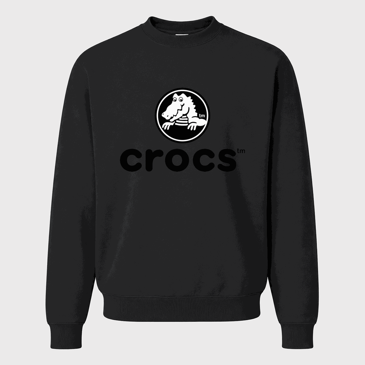 Men's Crocs Crewneck Sweatshirt - Black