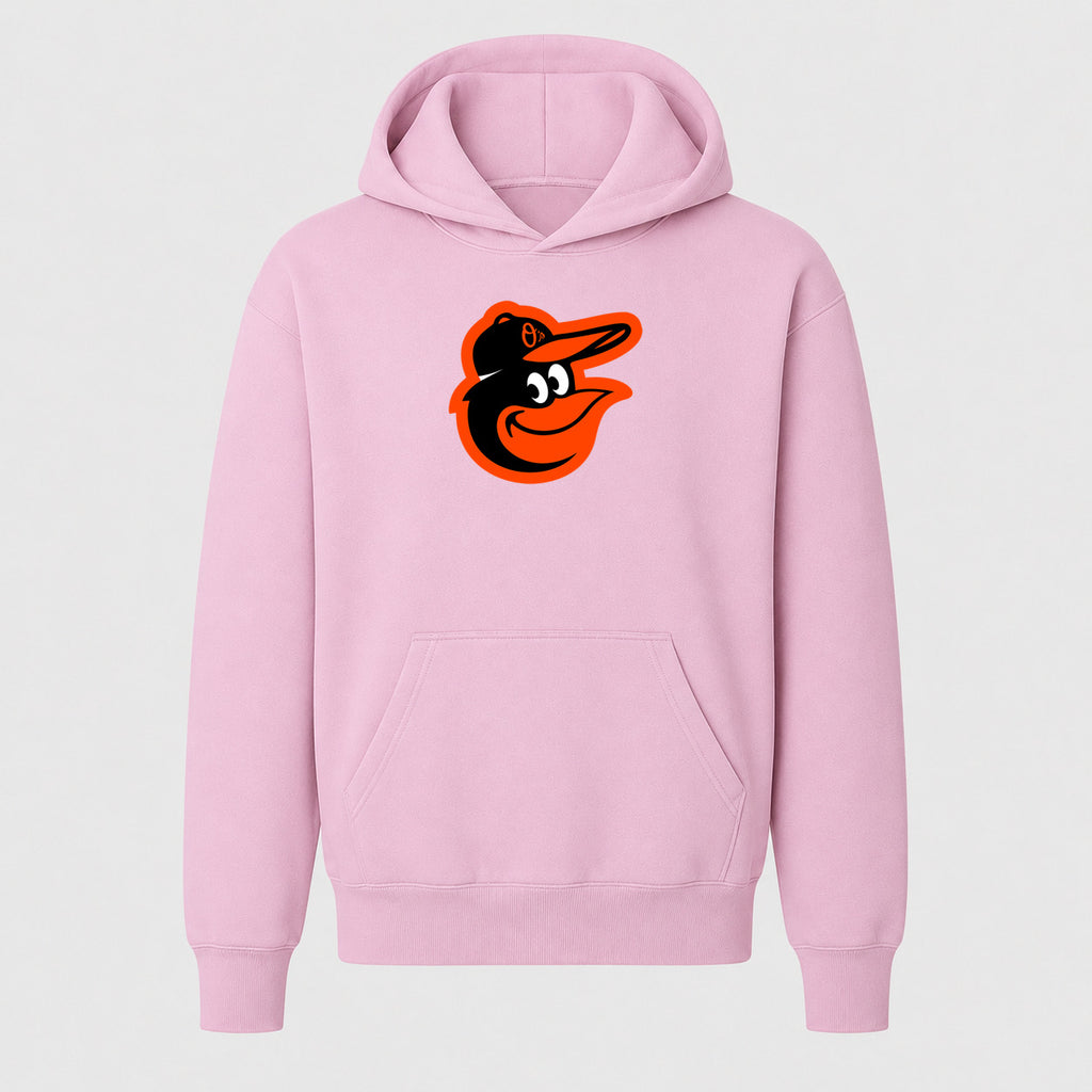 Youth Baltimore Orioles Pullover Hoodie - Light Pink