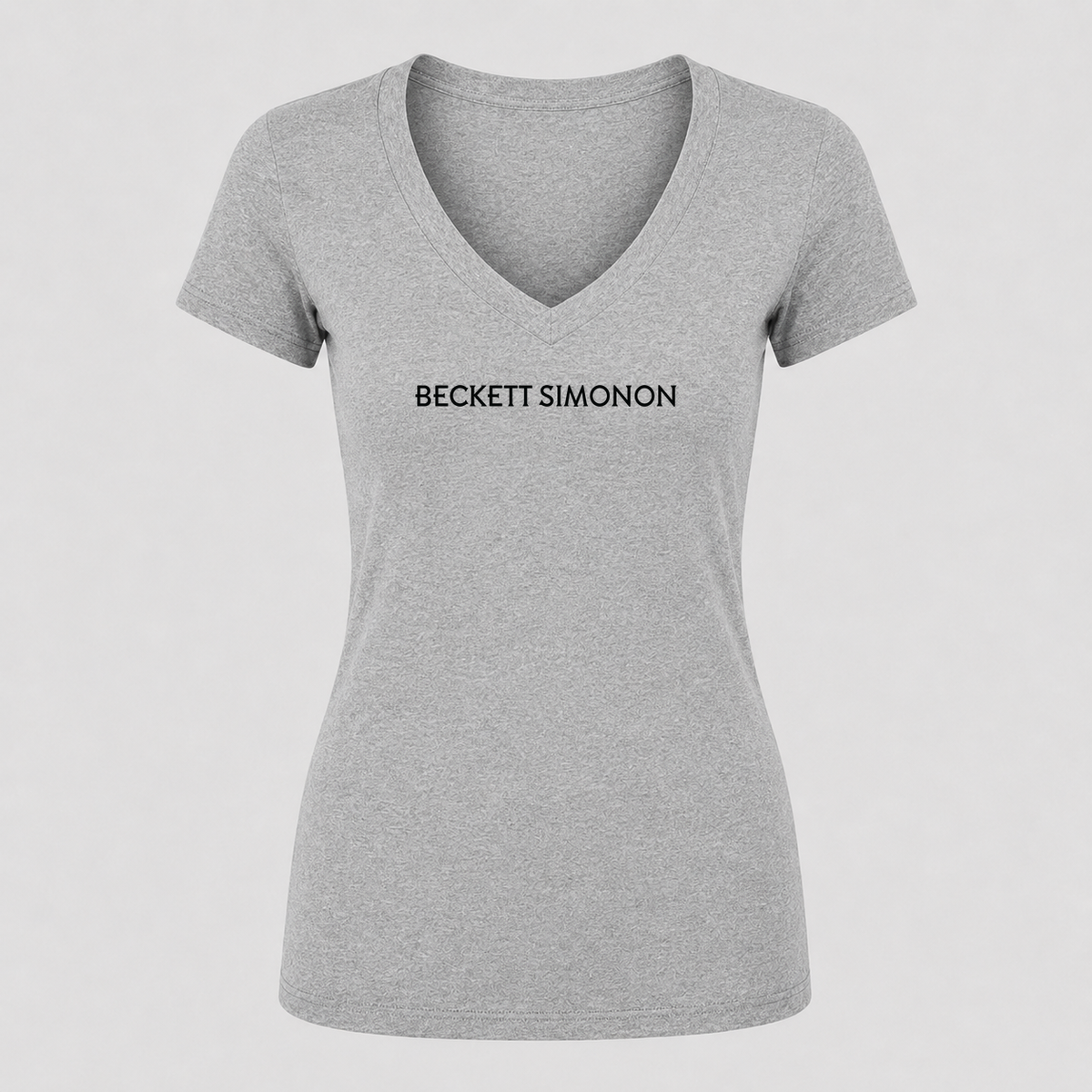 Women's Beckett Simonon V Neck T-Shirt in gray