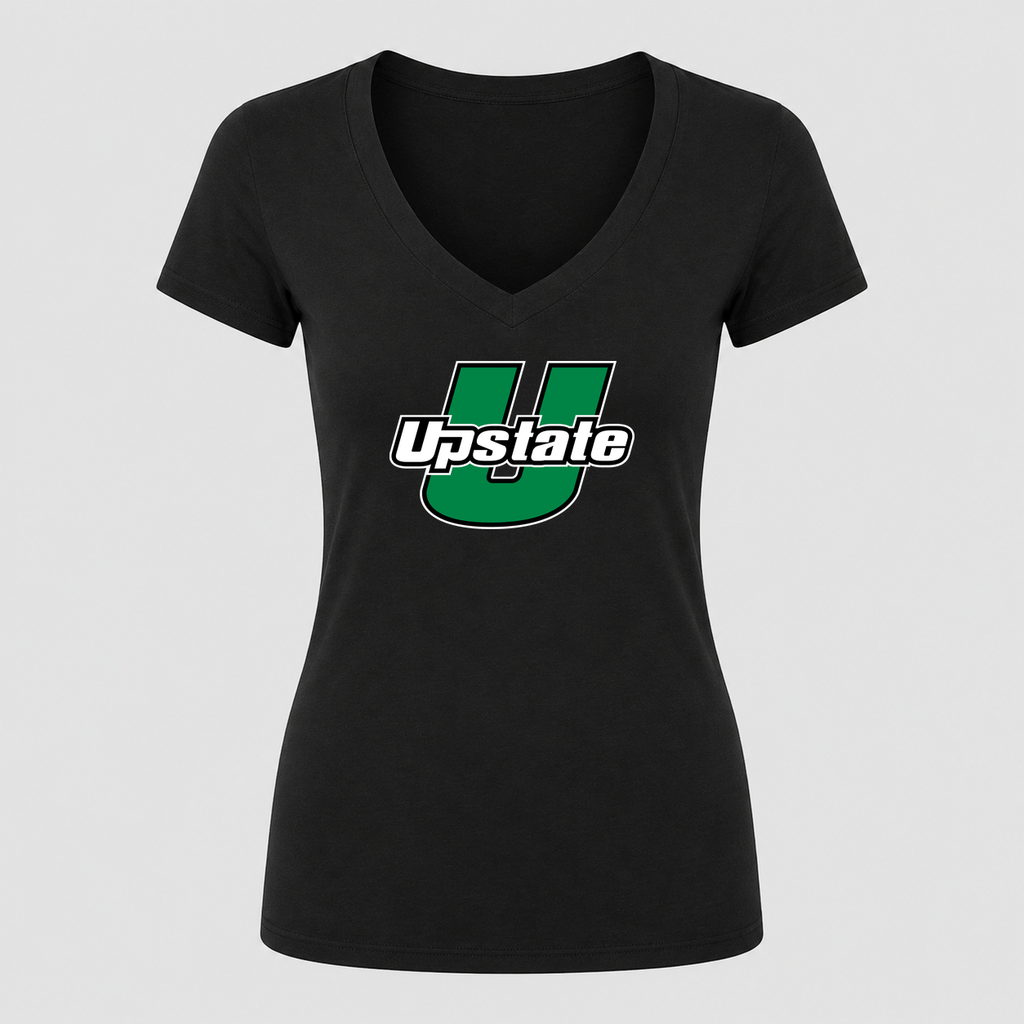 Women's USC Upstate Spartans V Neck T-Shirt in black