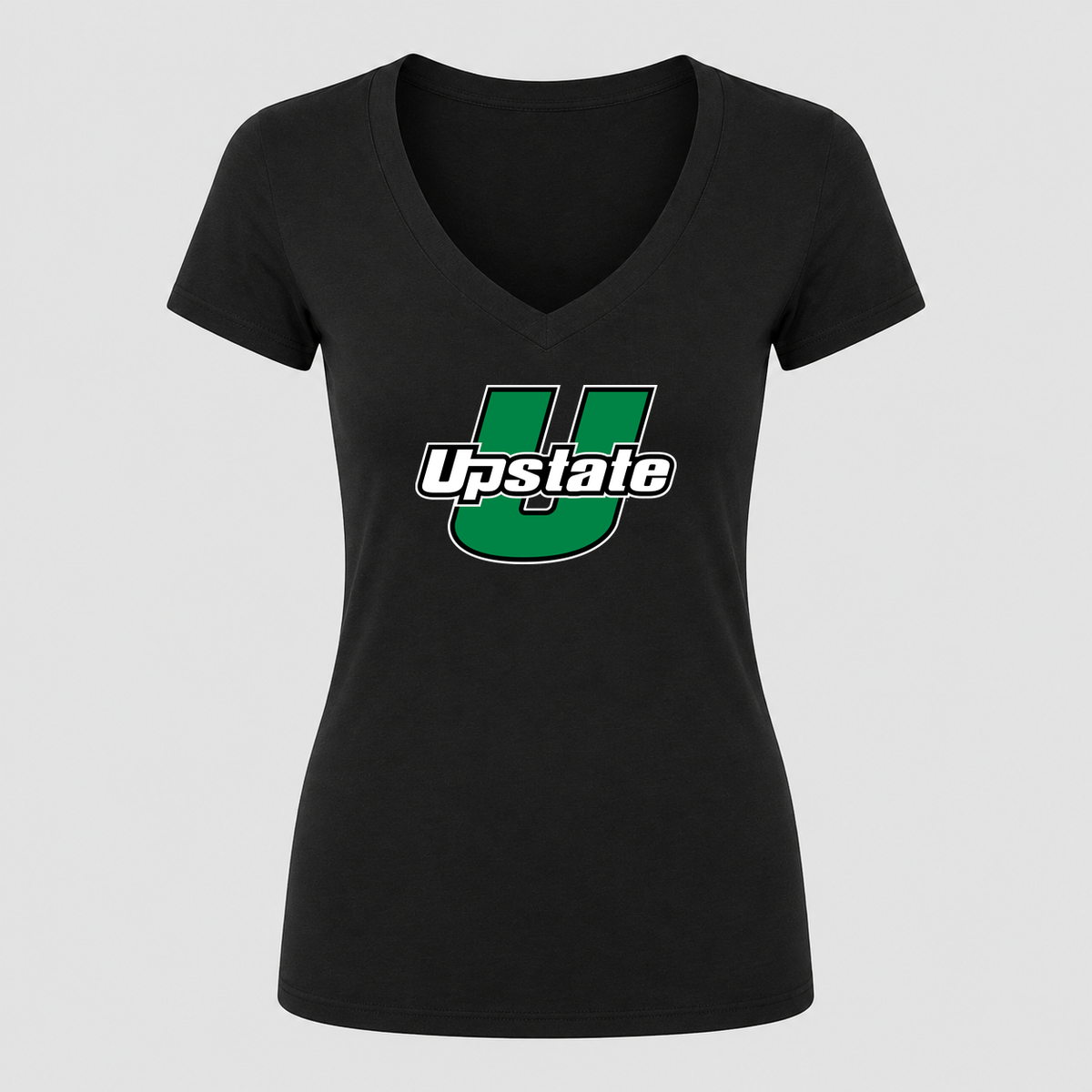 Women's USC Upstate Spartans V Neck T-Shirt in black