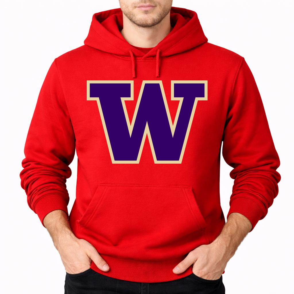 Men's Washington Huskies Pullover Hoodie - Red