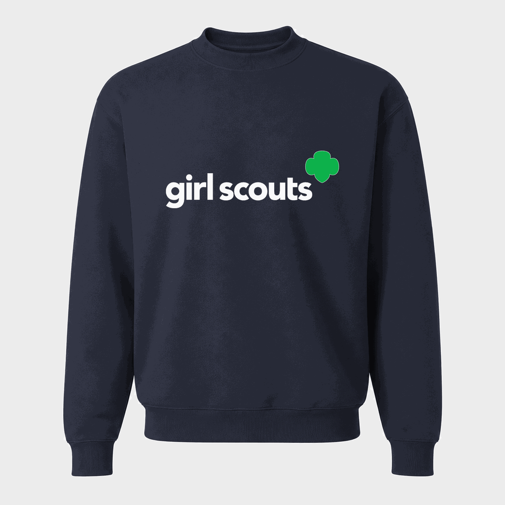 Men's Girl Scouts White Logo Crewneck Sweatshirt - Navy