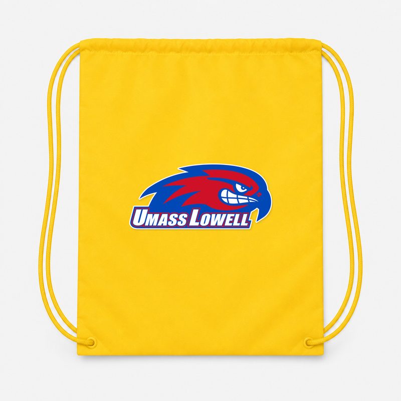UMass Lowell River Hawks Drawstring Bag - Yellow