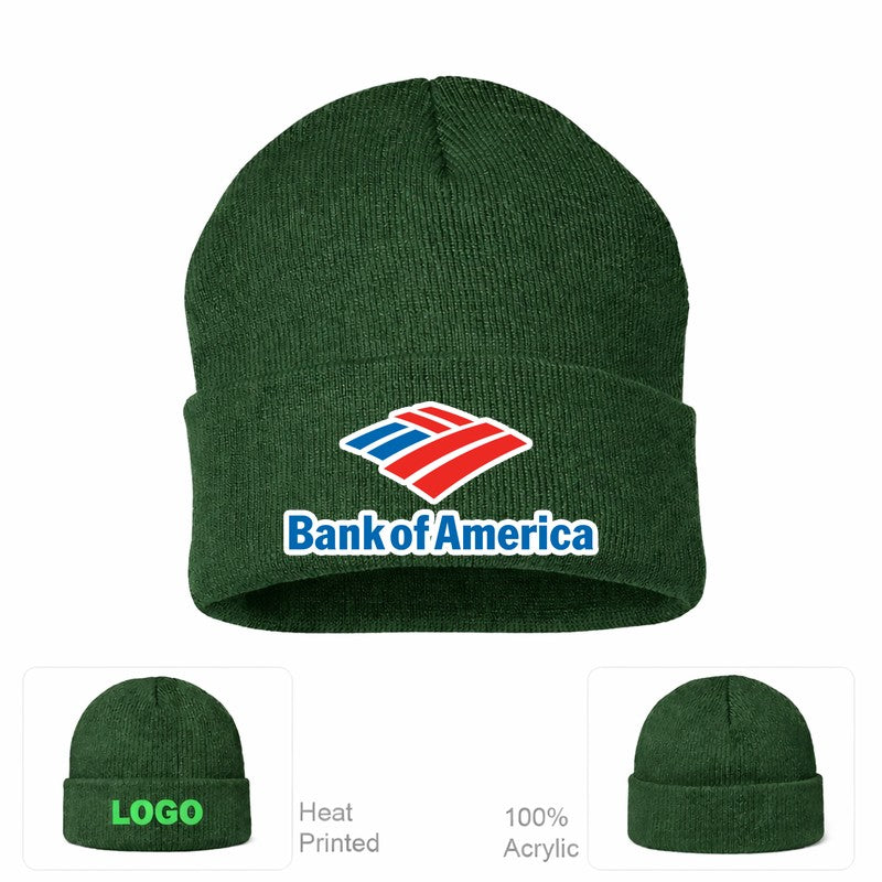 Bank of America Beanie Hat - Forest Green