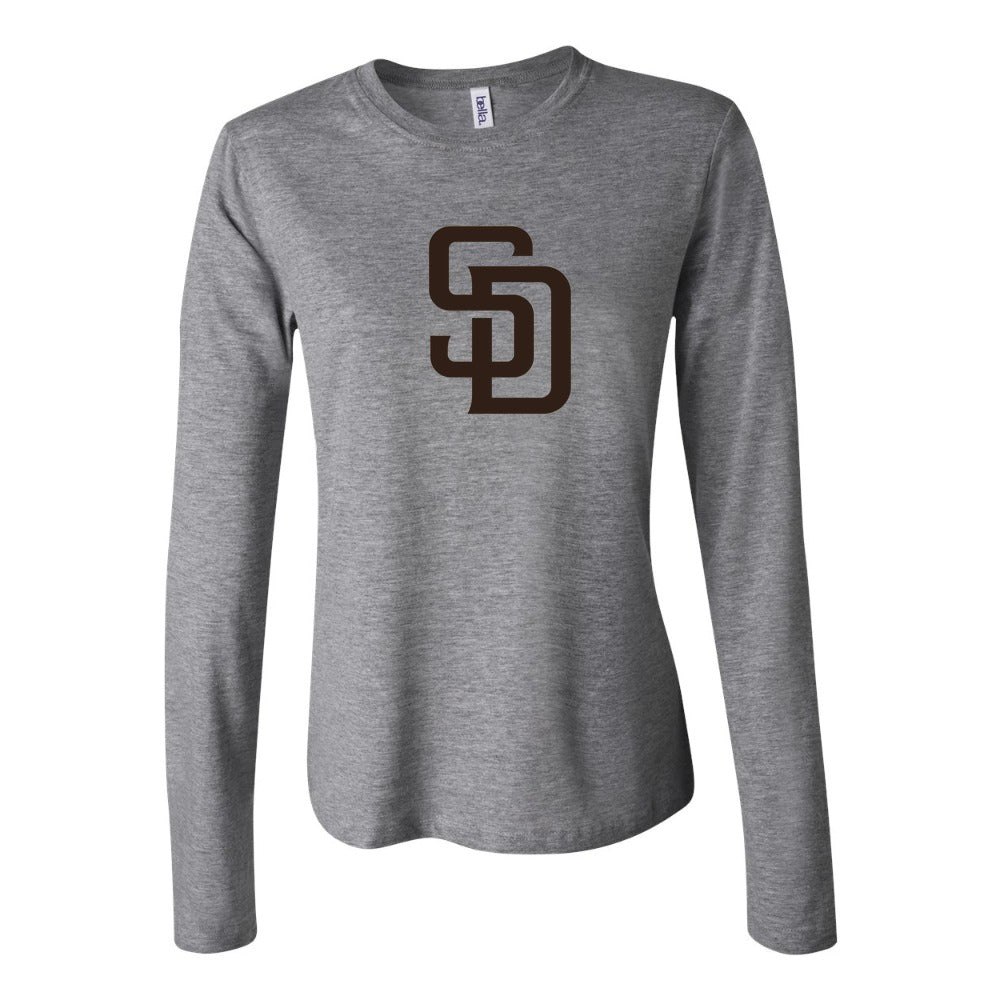 Women's San Diego Padres Long Sleeve T-Shirt - Gray