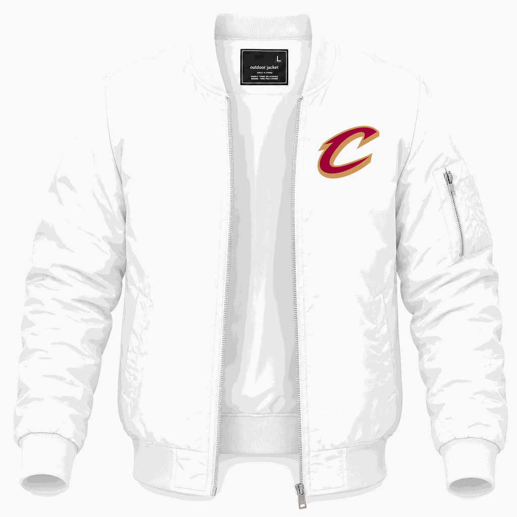Men's Cleveland Cavaliers Lightweight Bomber Jacket - White