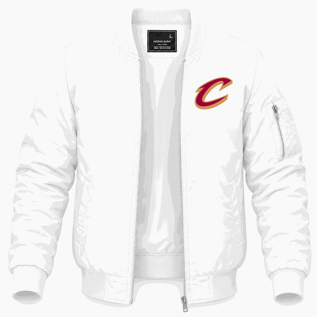 Men's Cleveland Cavaliers Lightweight Bomber Jacket - White