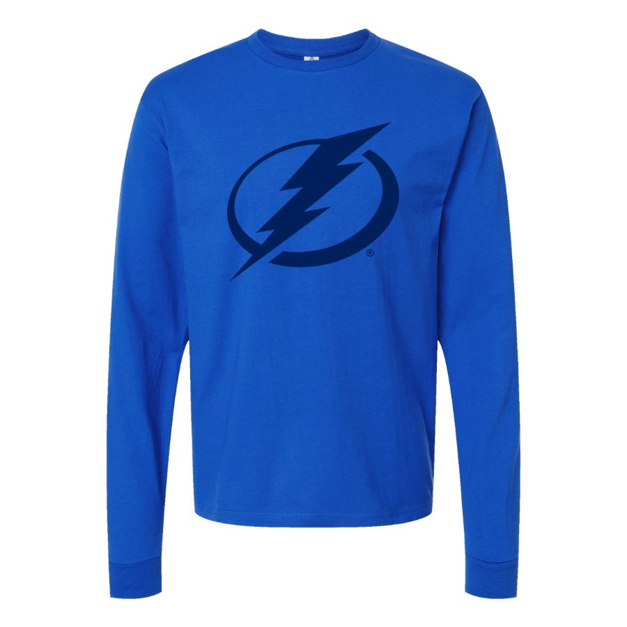 Men's Tampa Bay Lightning Long sleeves Cotton Blend T-Shirt - Blue