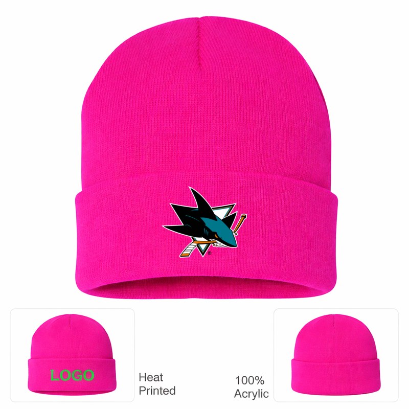 San Jose Sharks Hot Pink Beanie Hat