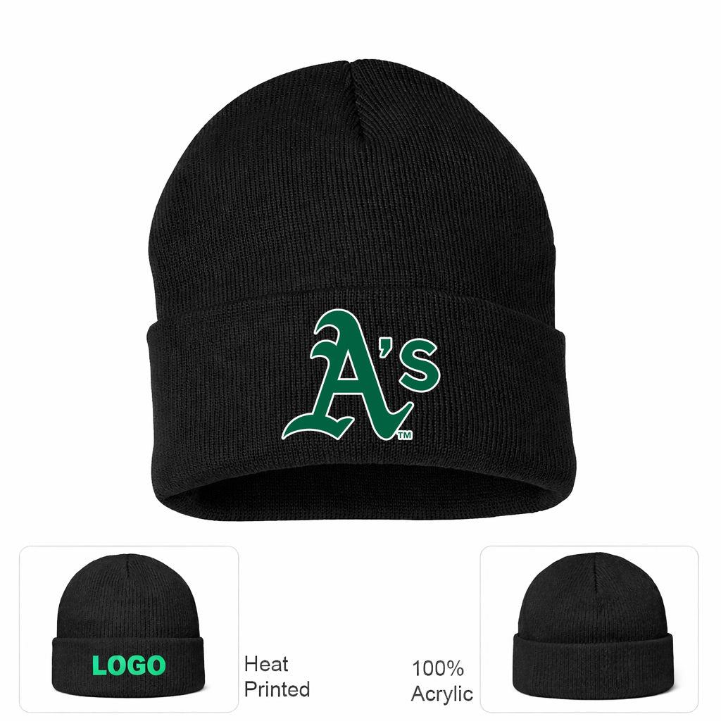 MLB Oakland Athletics Beanie Hat - Black