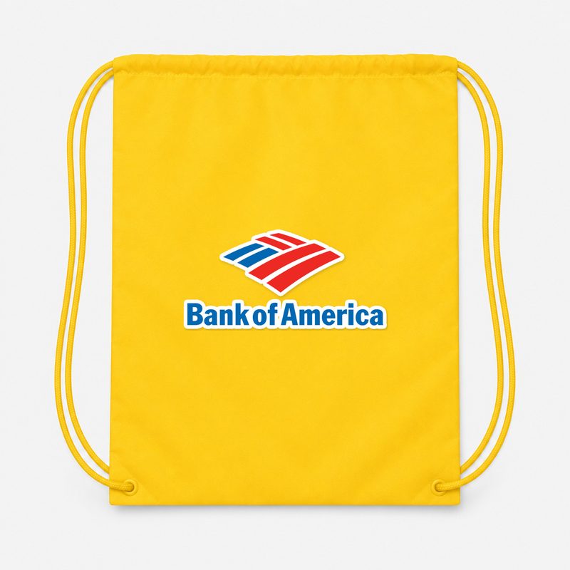 Bank Of America Drawstring Bag - Yellow