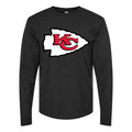 Men's Kansas City Chiefs Long sleeves Cotton Blend T-Shirt - Black