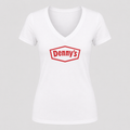 Women's Denny’s V Neck T-Shirt in white