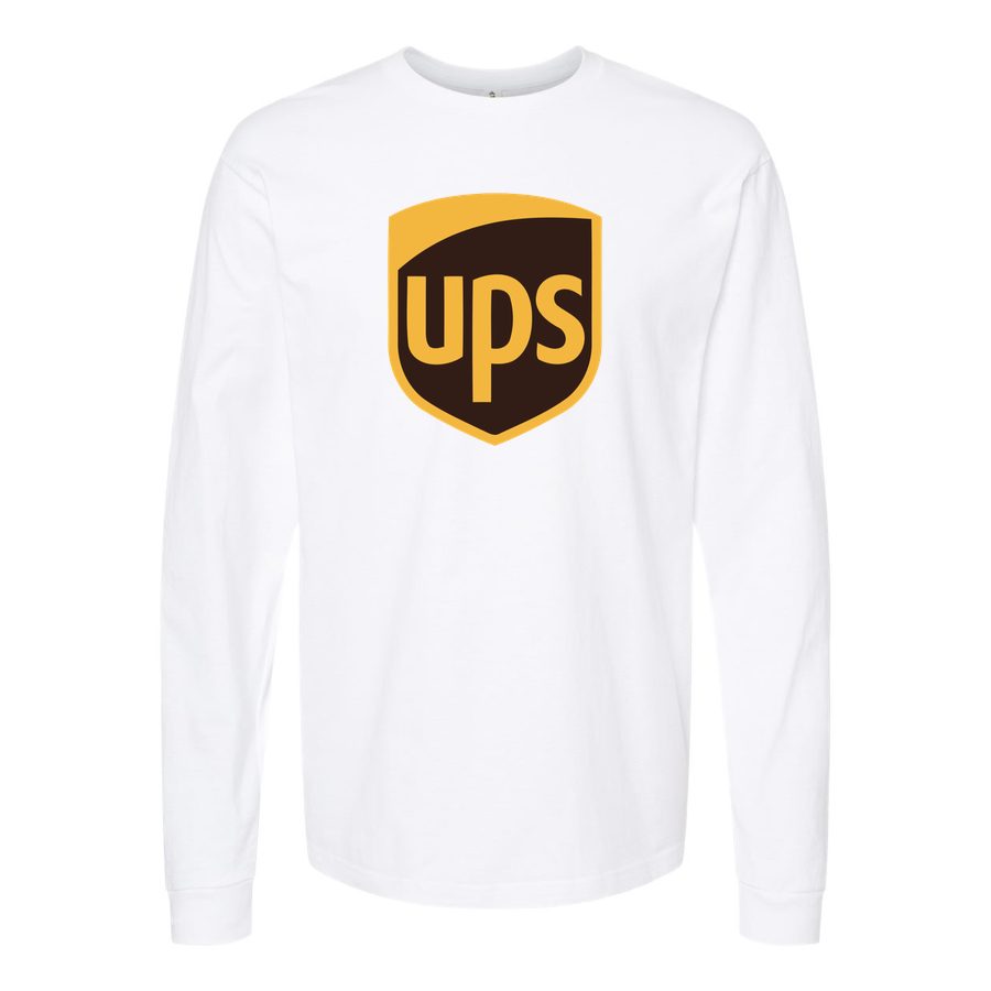 Men's UPS-removebg-preview Long sleeves Cotton Blend T-Shirt - White