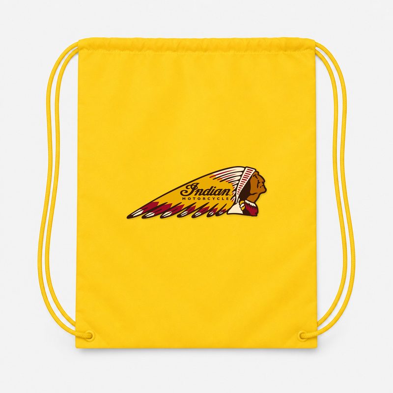 Indian Motorcycle Drawstring Bag - Yellow