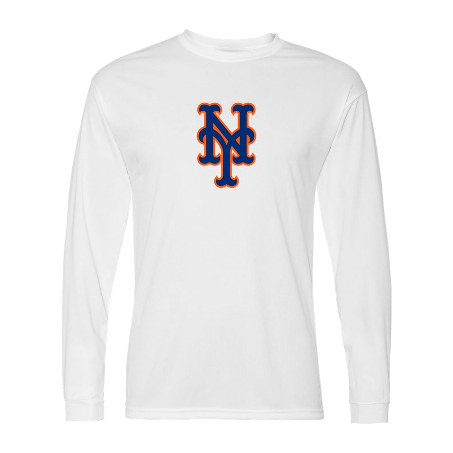 Men's New York Mets Polyester Long Sleeve T-Shirt - White