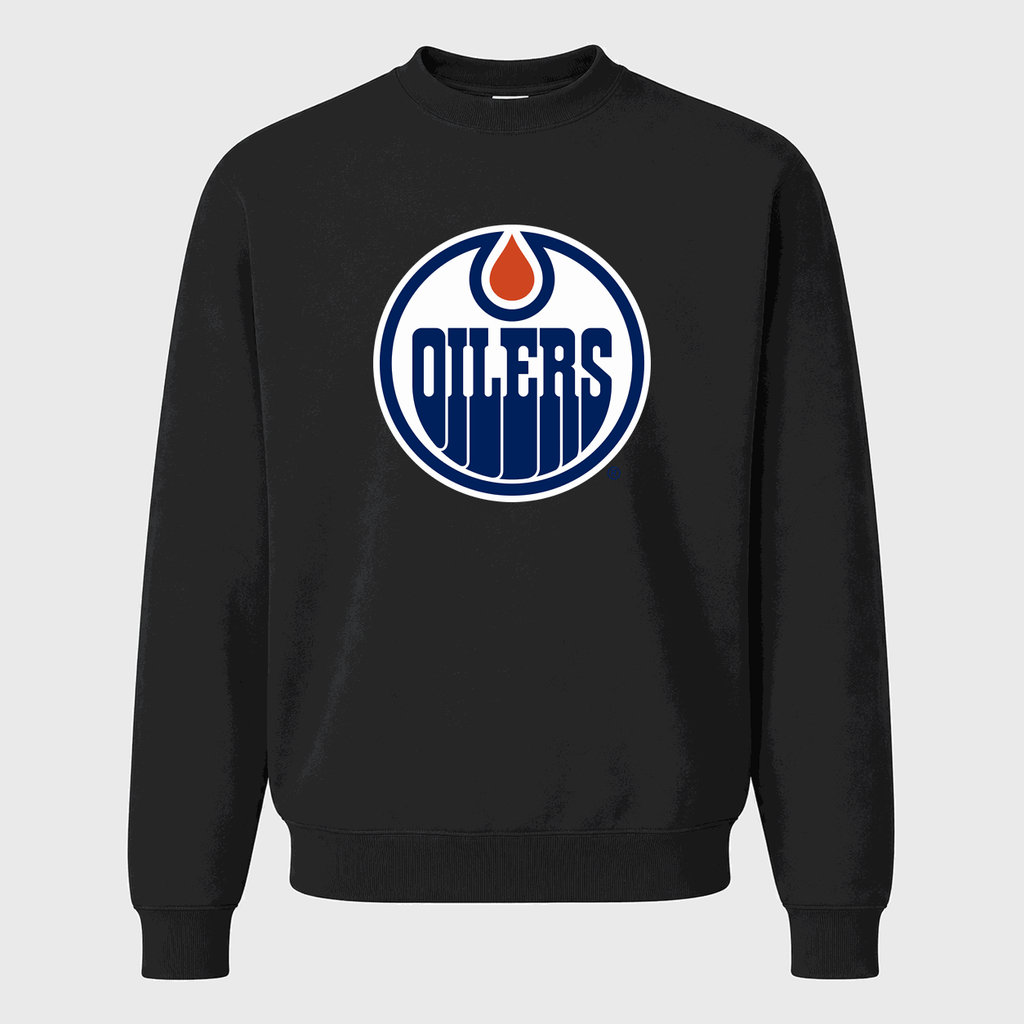 Men's Edmonton Oilers Crewneck Sweatshirt - Black