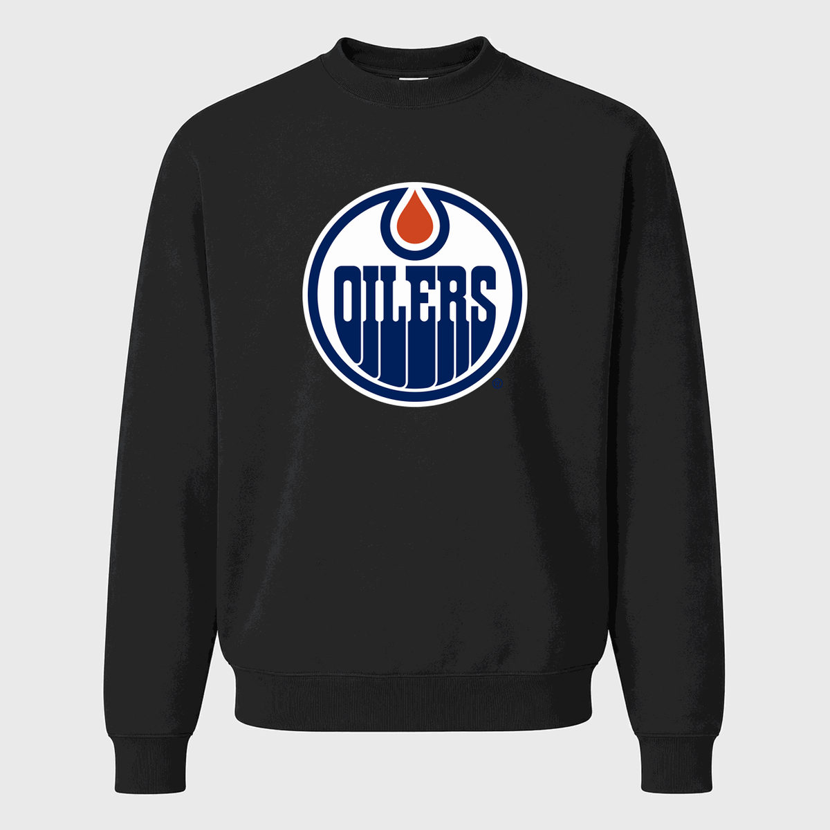 Men's Edmonton Oilers Crewneck Sweatshirt - Black