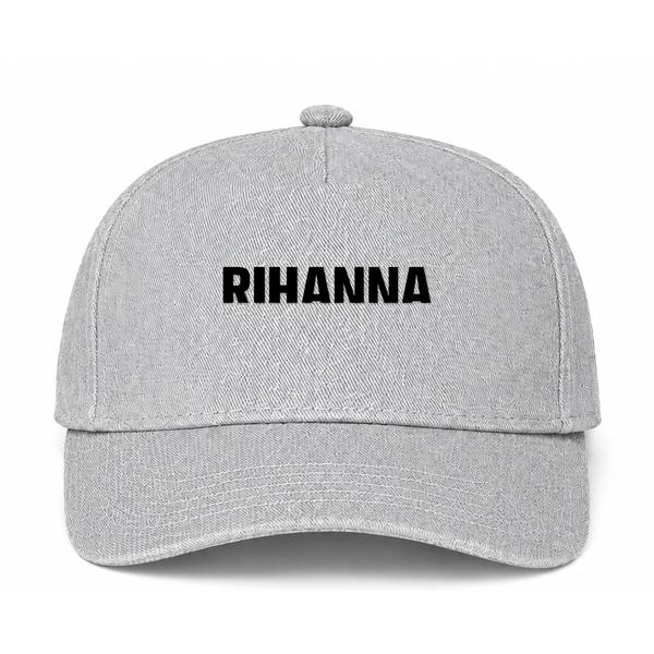 Rihanna Logo Gray Dad Baseball Cap Hat