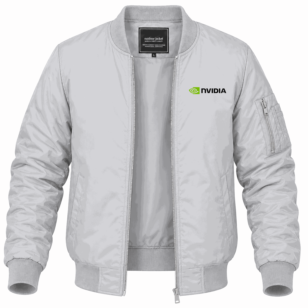 Men's NVIDIA Lightweight Bomber Jacket - Gray