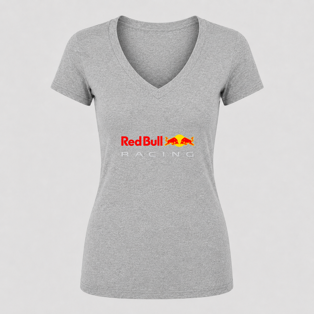 Women's Red Bull Racing V Neck T-Shirt in gray