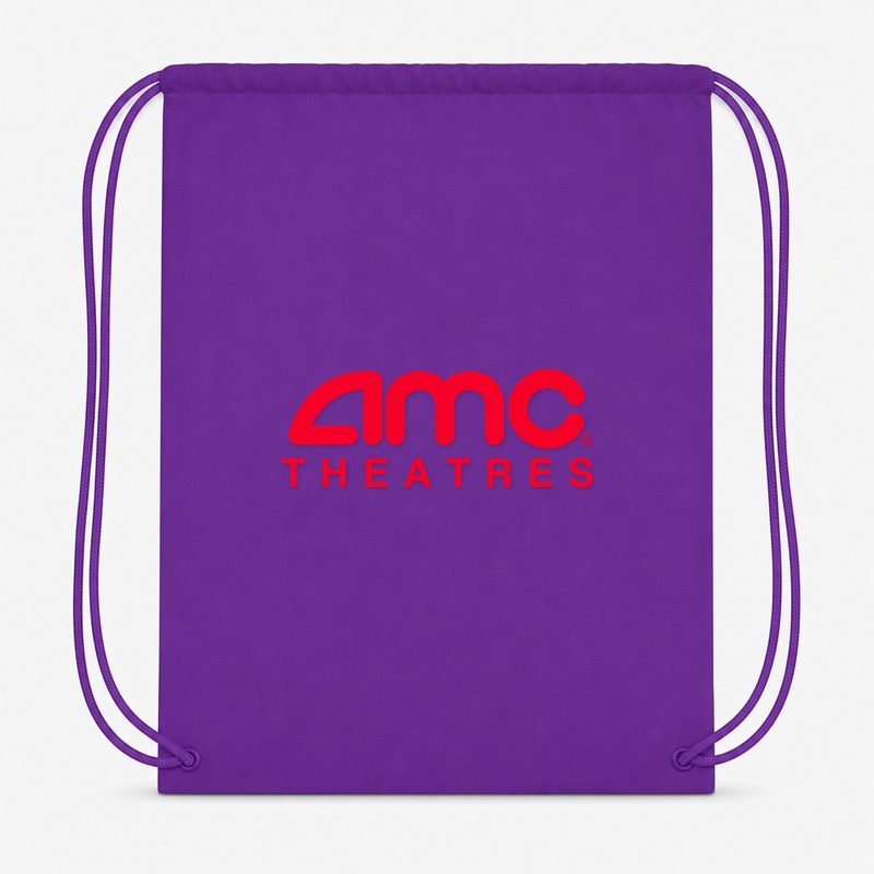 Amc Theatres PNG1 Drawstring Bag - Purple