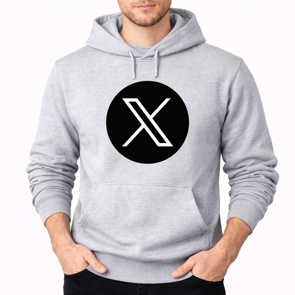 Men's Twitter X Pullover Hoodie - Gray