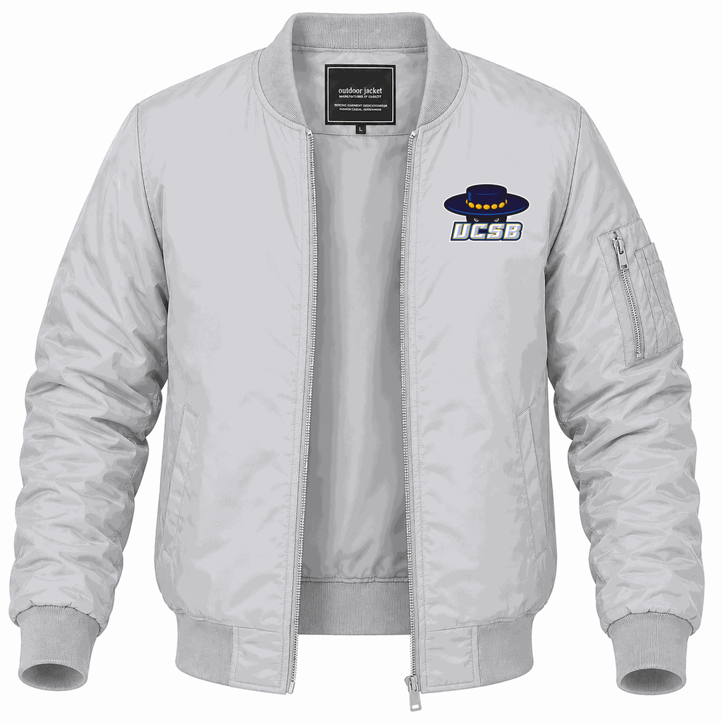 Men's UCSB Gauchos Logo Lightweight Bomber Jacket - Gray