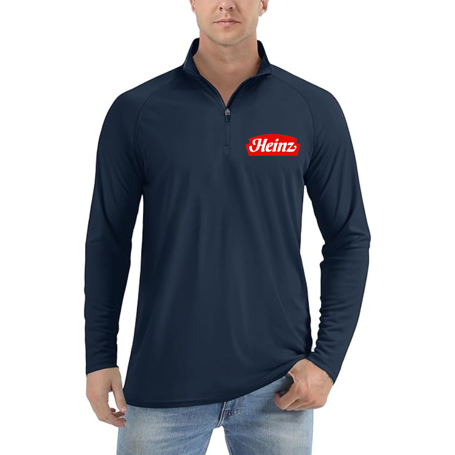 Heinz Logo food quarter-zip athletic shirt in Navy