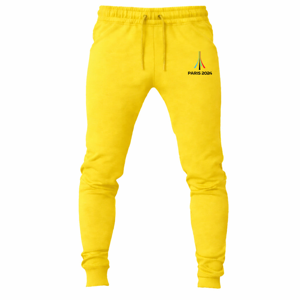 Paris 2024 Olympics Black joggers sweatpants - Yellow
