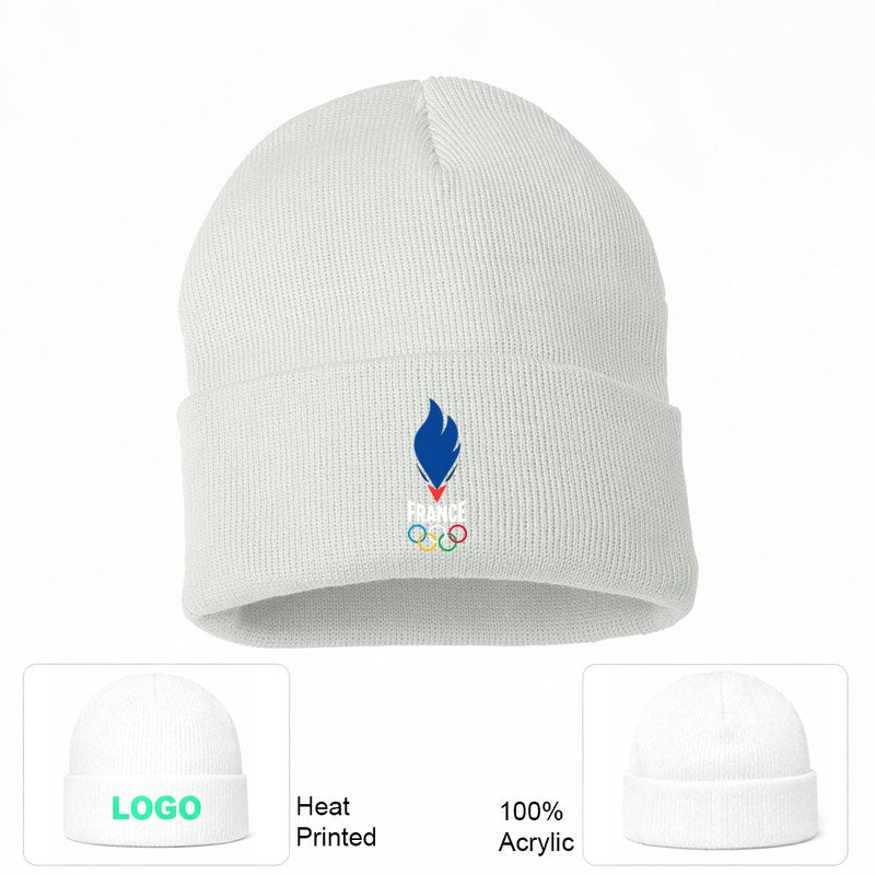 France 2024 White Logo White Beanie Hat