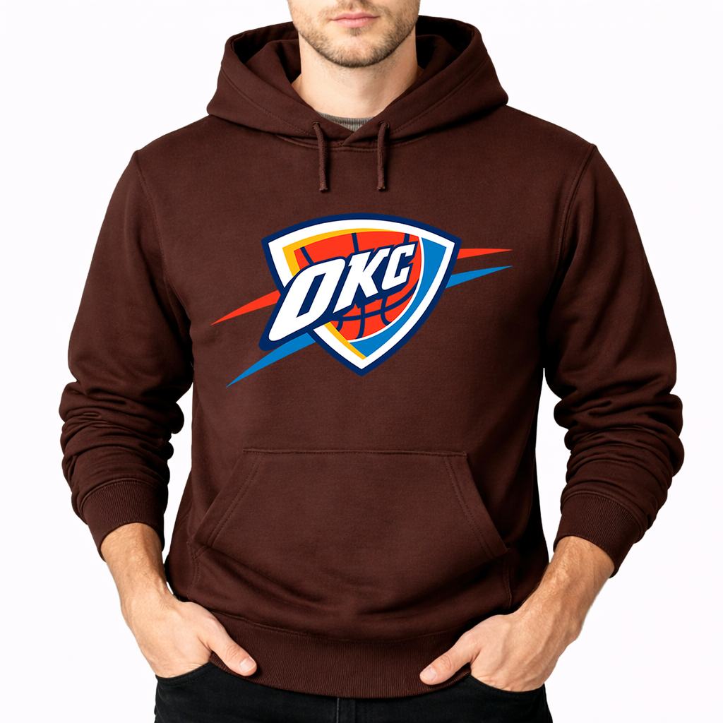 Men's Oklahoma City Thunder Pullover Hoodie - Brown