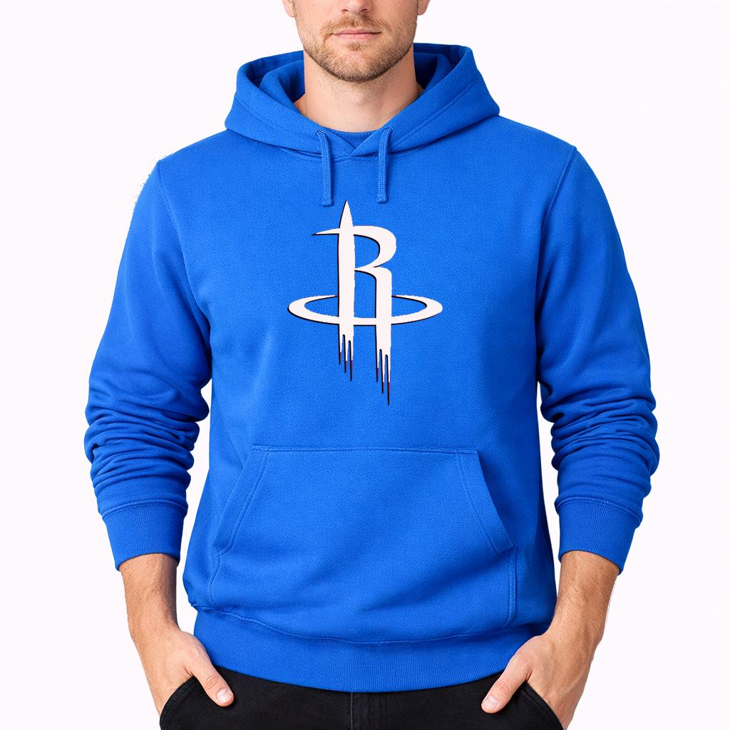 Men's Houston Rockets Army Green Pullover Hoodie - Azure