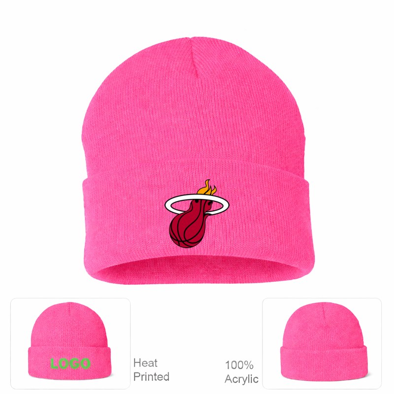 Miami Heat Pink Beanie Hat