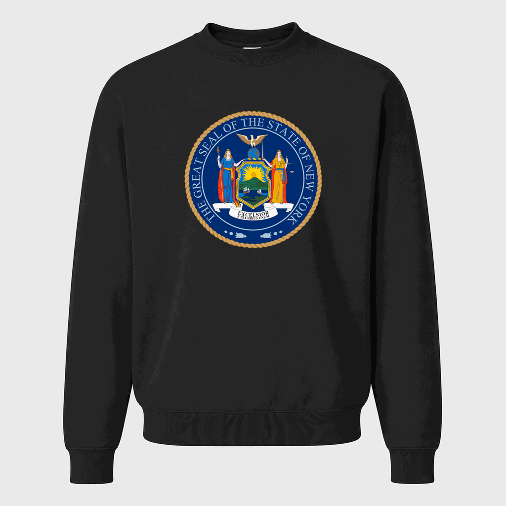 Men's New York State Seal Crewneck Sweatshirt - Black