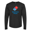 Men's Domino s Pizza Long sleeves Cotton Blend T-Shirt - Black